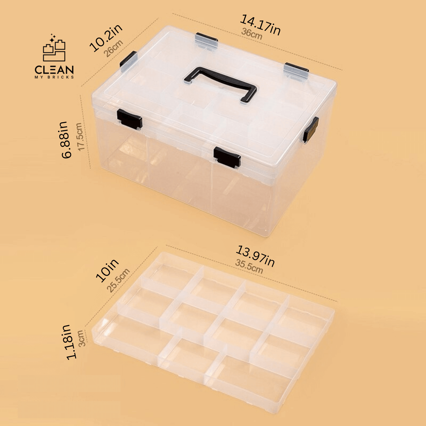 Compact & Spacious: The Transparent 2-Layer Storage Solution