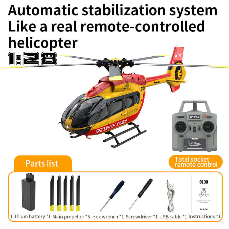 RC ERA C190: Precision 1:28 Brushless RC Helicopter with Advanced Optical Flow Hover & Altitude Hold