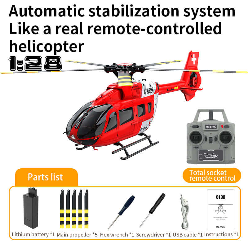 RC ERA C190: Precision 1:28 Brushless RC Helicopter with Advanced Optical Flow Hover & Altitude Hold