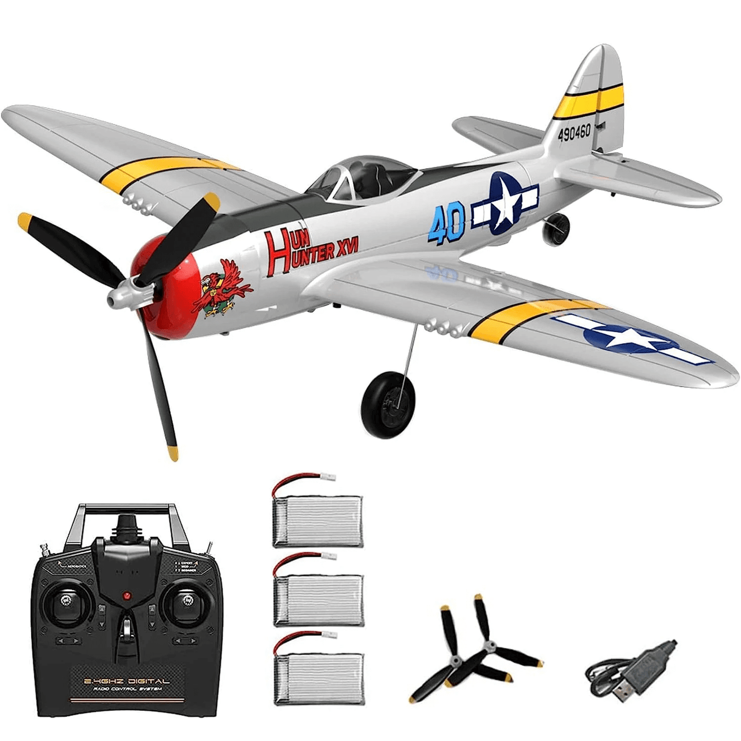P47 Thunderbolt Warbird RC Fighter: Experience Effortless Aerobatics & Extended Flight