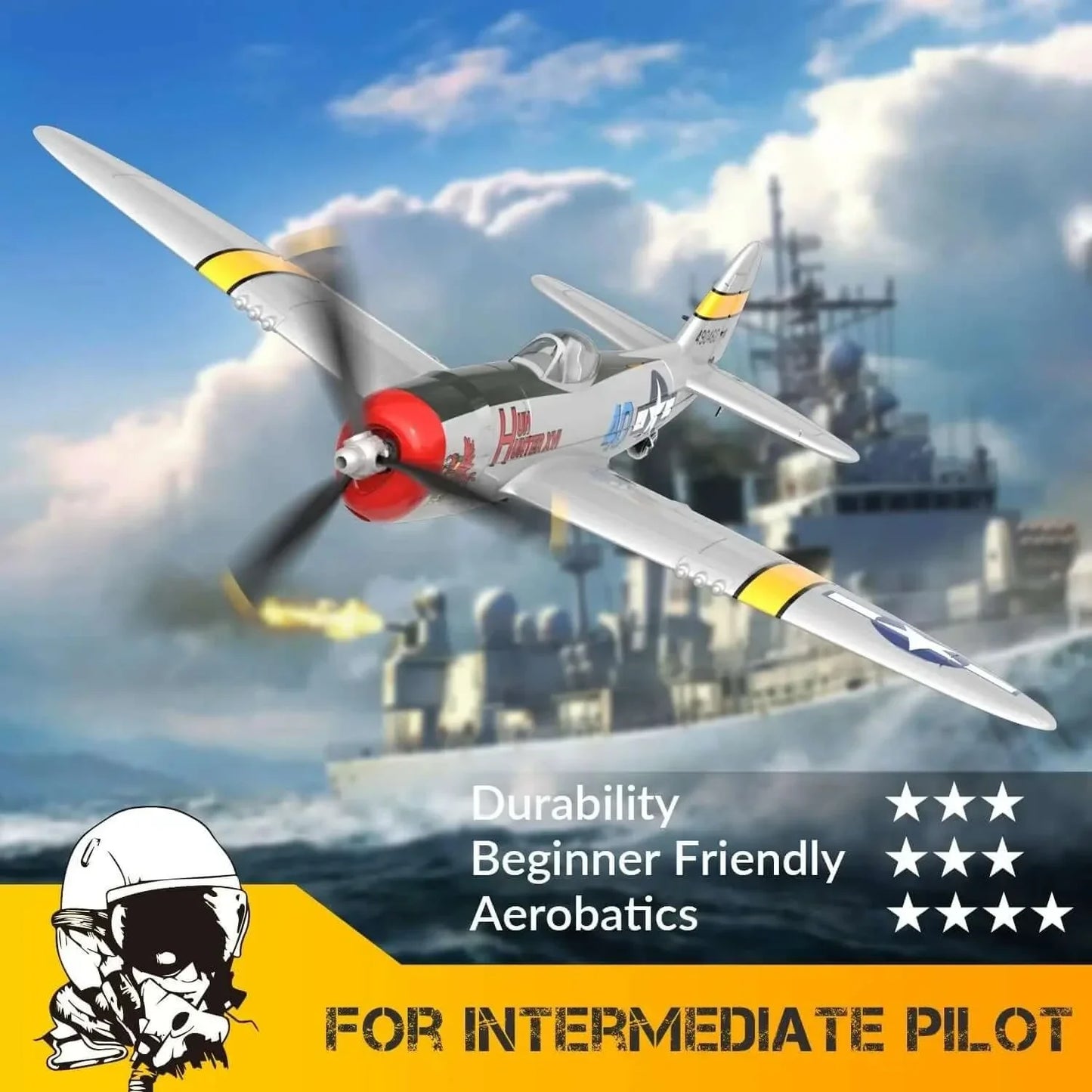 P47 Thunderbolt Warbird RC Fighter: Experience Effortless Aerobatics & Extended Flight
