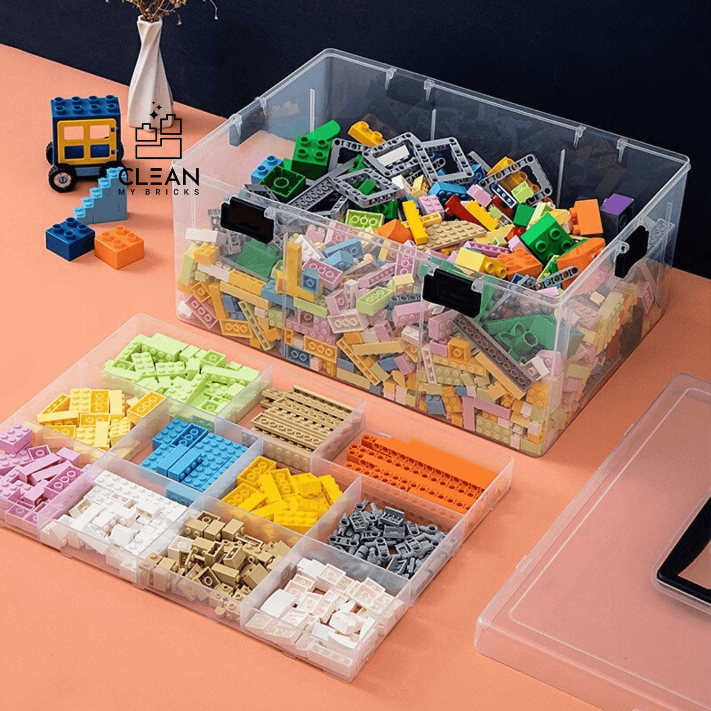 Compact & Spacious: The Transparent 2-Layer Storage Solution