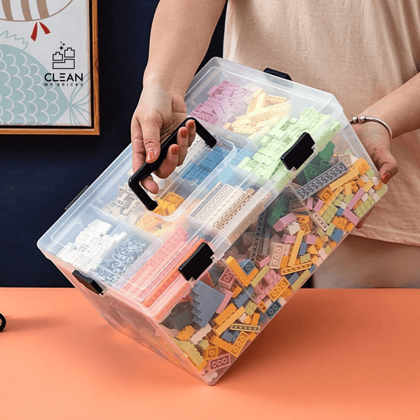 Compact & Spacious: The Transparent 2-Layer Storage Solution