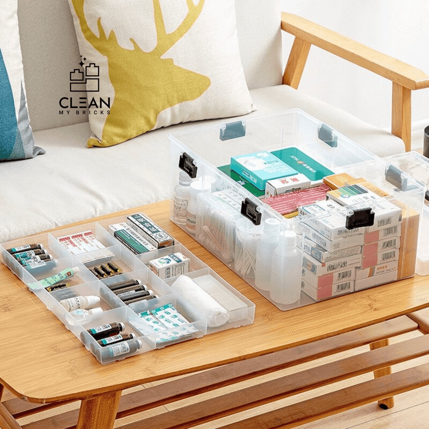 Compact & Spacious: The Transparent 2-Layer Storage Solution