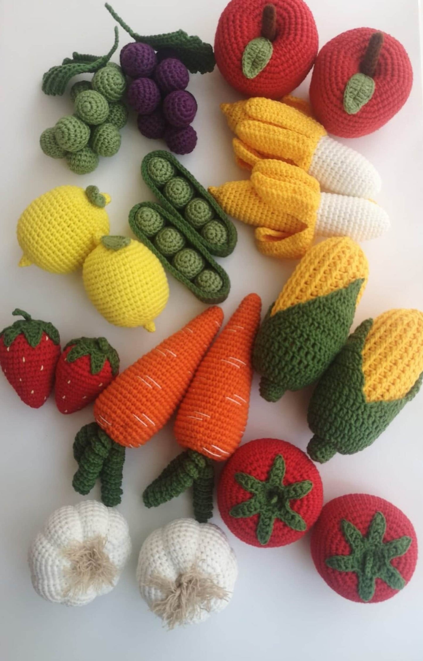 Soft Fruit & Vegetable Plush Toys – Baby Sensory Play Set