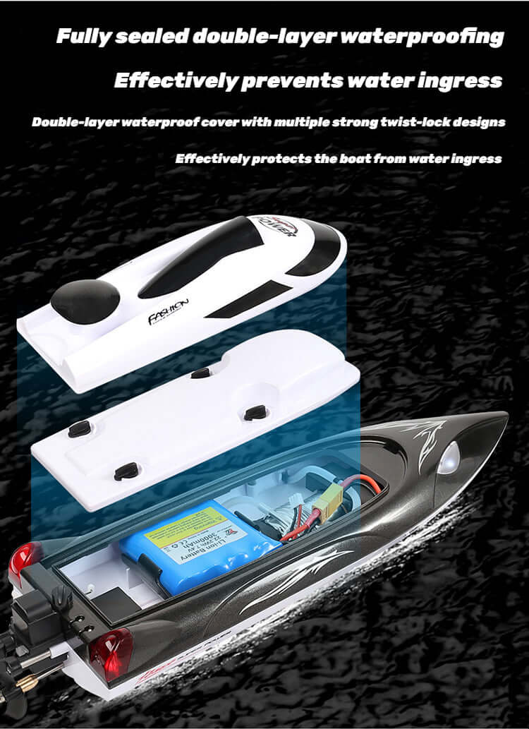Experience Thrilling Speed: High-Performance RC Boat & Yacht Toy (35km/h, Water-Cooled)