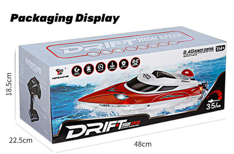 Experience Thrilling Speed: High-Performance RC Boat & Yacht Toy (35km/h, Water-Cooled)