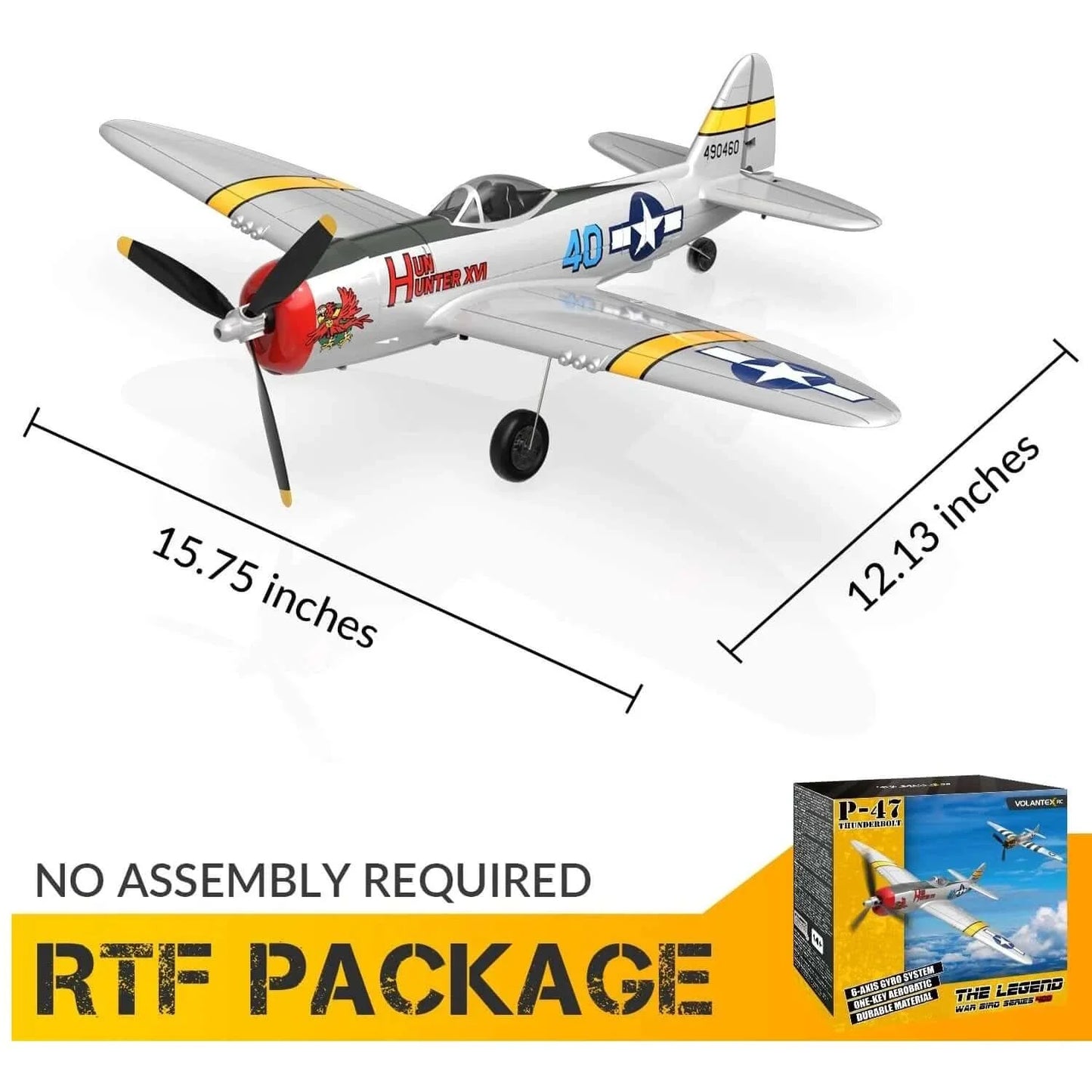 P47 Thunderbolt Warbird RC Fighter: Experience Effortless Aerobatics & Extended Flight