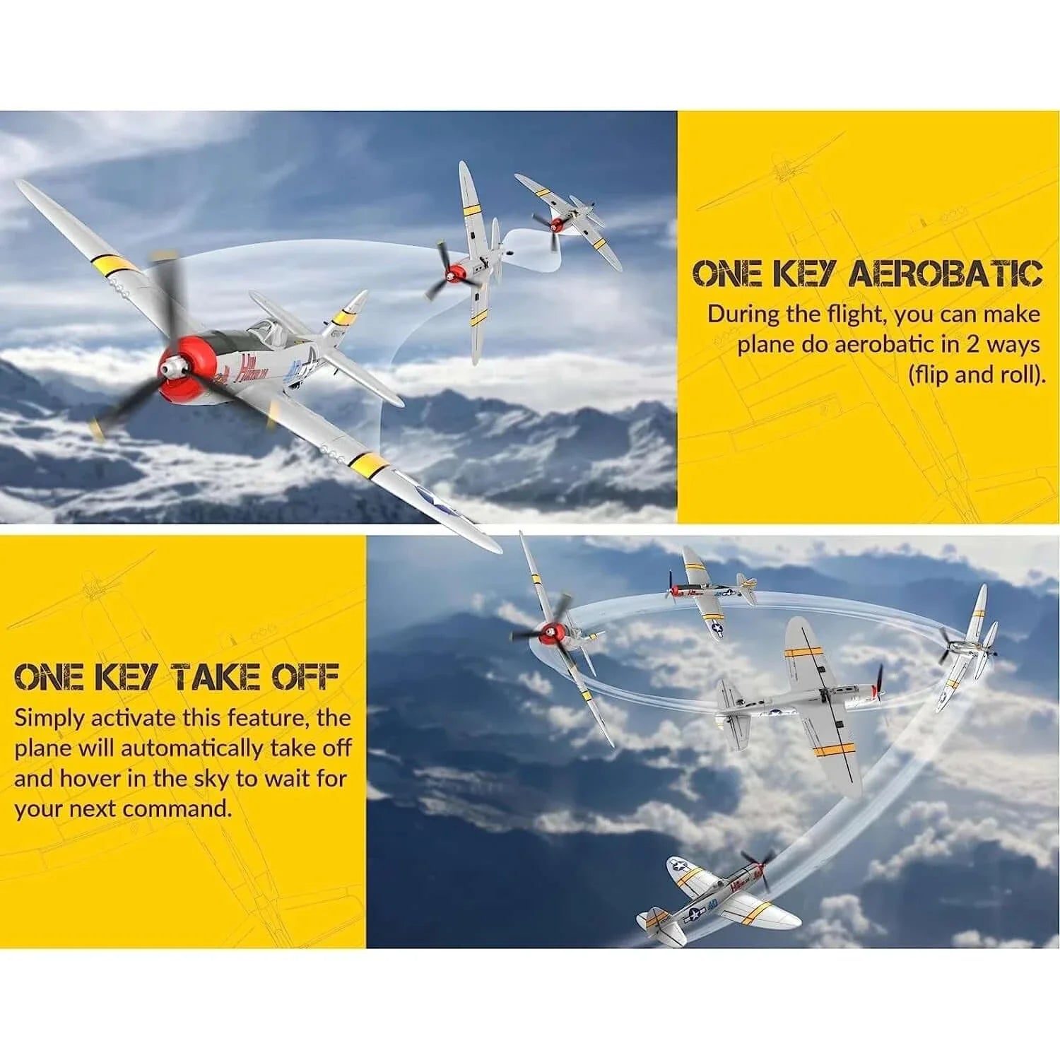 P47 Thunderbolt Warbird RC Fighter: Experience Effortless Aerobatics & Extended Flight